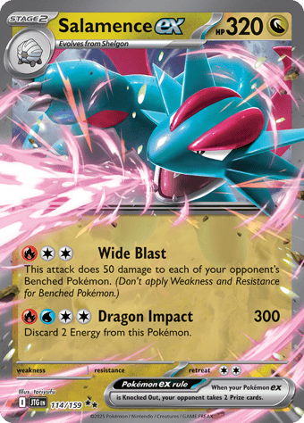 Salamence EX Journey Together Pokemon Card