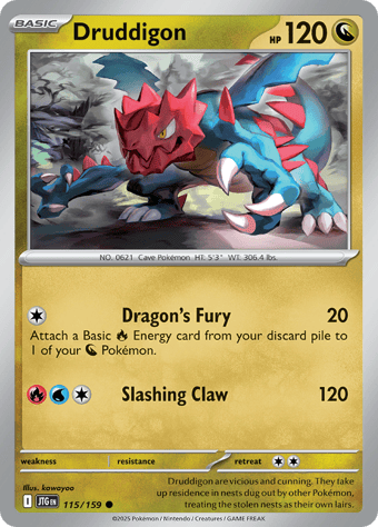 Druddigon Journey Together Pokemon Card