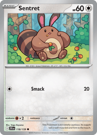 Sentret Journey Together Pokemon Card