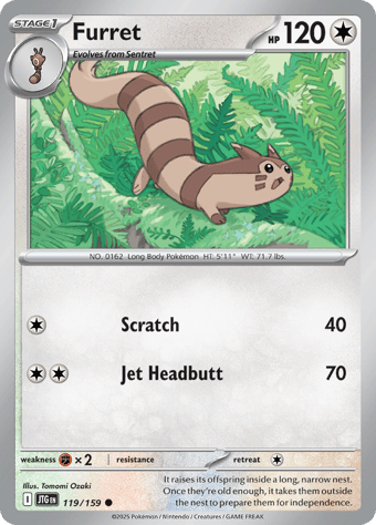 Furret Journey Together Pokemon Card