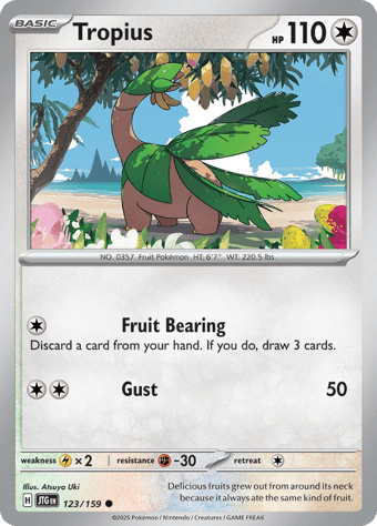 Tropius Journey Together Pokemon Card