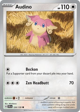 Audino Journey Together Pokemon Card