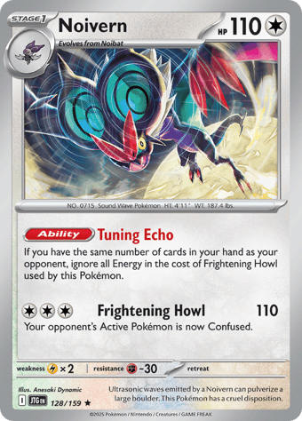 Noivern Journey Together Pokemon Card