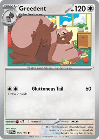 Greedent Journey Together Pokemon Card