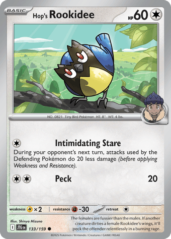 Hop's Rookidee Journey Together Pokemon Card
