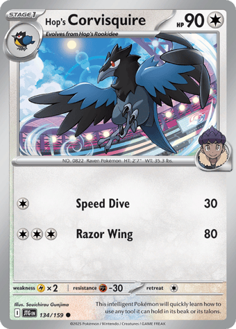 Hop's Corvisquire Journey Together Pokemon Card