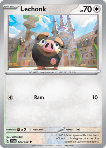 Lechonk Journey Together Pokemon Card