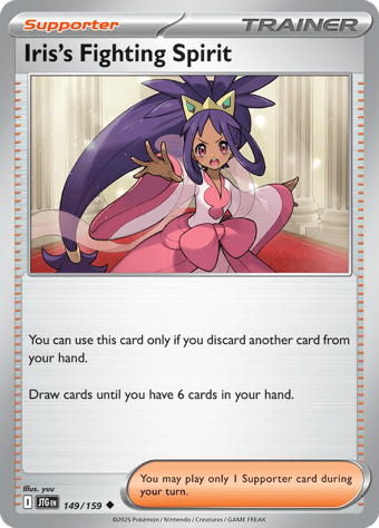 Iris's Fighting Spirit Journey Together Pokemon Card
