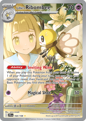 Lillie's Ribombee Journey Together Pokemon Card