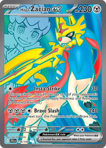 Hop's Zacian EX Journey Together Pokemon Card