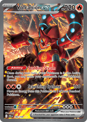 Volcanion EX Journey Together Pokemon Card