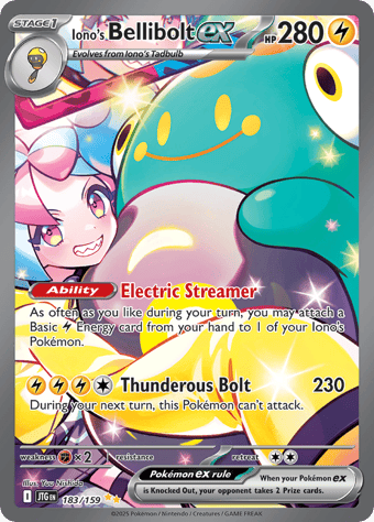 Iono's Bellibolt EX Journey Together Pokemon Card