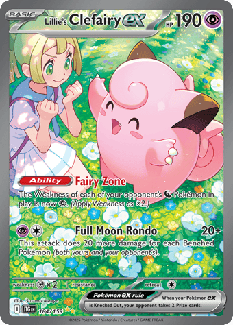 Lillie's Clefairy EX Journey Together Pokemon Card