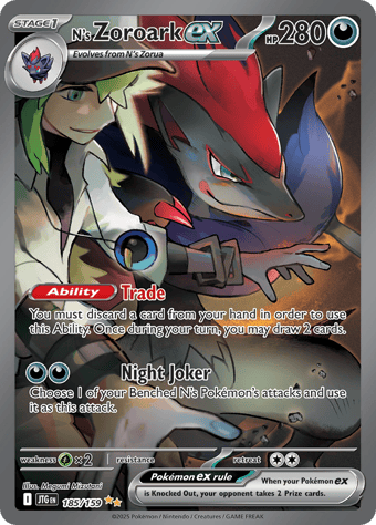 N's Zoroark EX Journey Together Pokemon Card