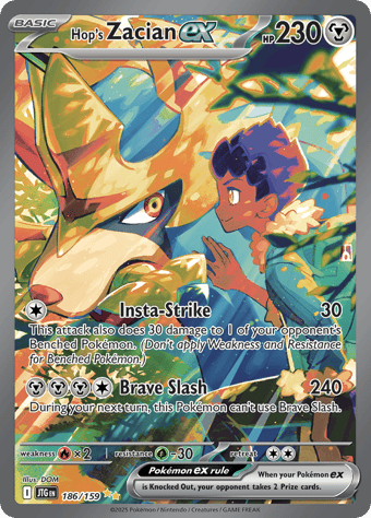 Hop's Zacian EX Journey Together Pokemon Card