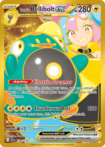 Iono's Bellibolt EX Journey Together Pokemon Card