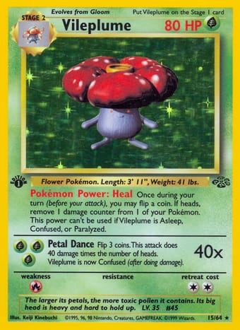 Vileplume Jungle Pokemon Card