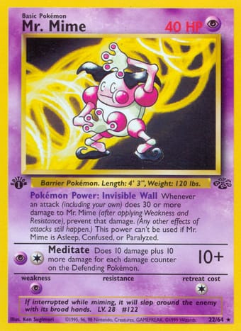 Mr. Mime Jungle Pokemon Card