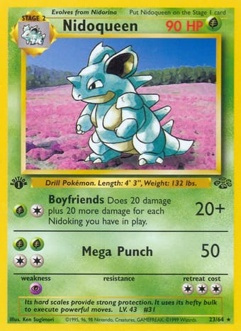 Nidoqueen Jungle Pokemon Card