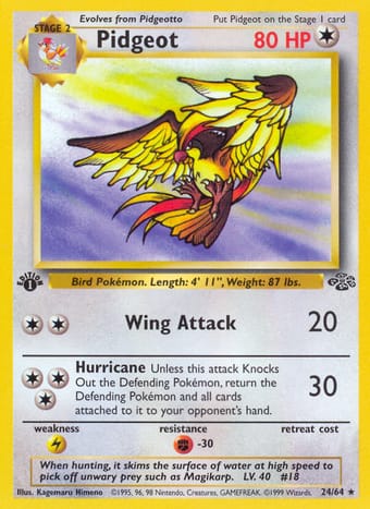 Pidgeot Jungle Pokemon Card