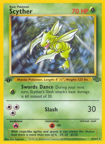 Scyther Jungle Pokemon Card