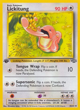 Lickitung Jungle Pokemon Card
