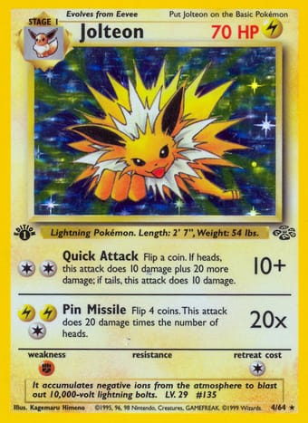 Jolteon Jungle Pokemon Card