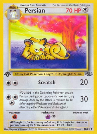 Persian Jungle Pokemon Card