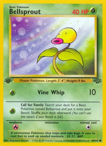 Bellsprout Jungle Pokemon Card