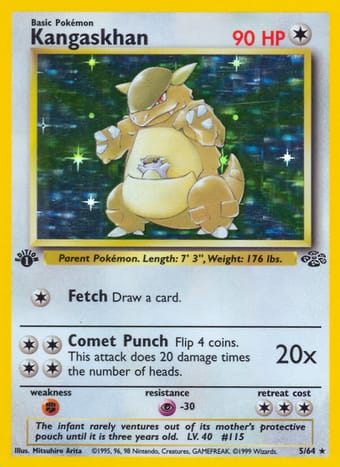 Kangaskhan Jungle Pokemon Card