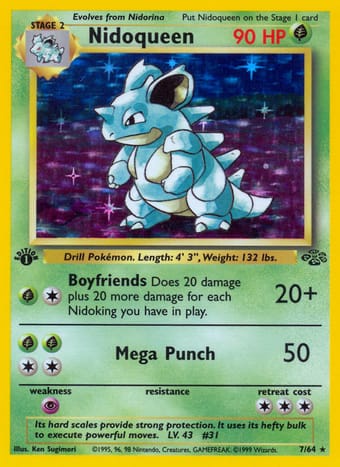 Nidoqueen Jungle Pokemon Card