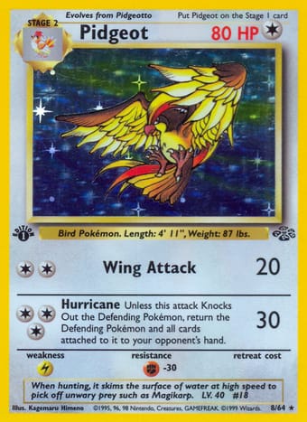 Pidgeot Jungle Pokemon Card