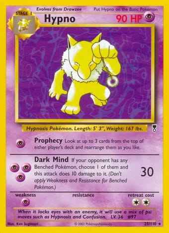 Hypno Legendary Collection Pokemon Card