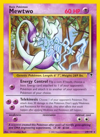 Mewtwo Legendary Collection Pokemon Card