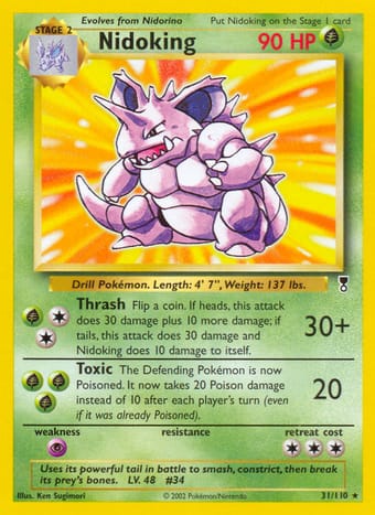Nidoking Legendary Collection Pokemon Card