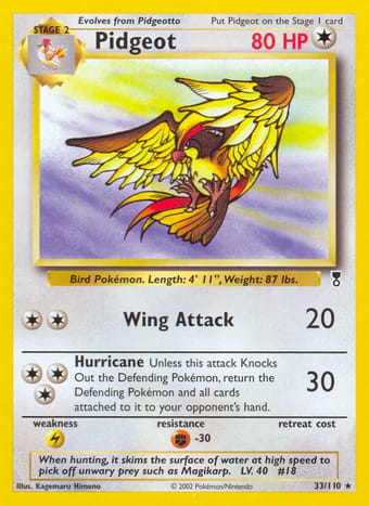Pidgeot Legendary Collection Pokemon Card