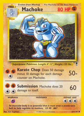 Machoke Legendary Collection Pokemon Card