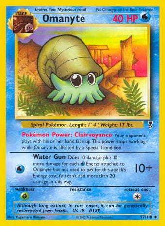 Omanyte Legendary Collection Pokemon Card