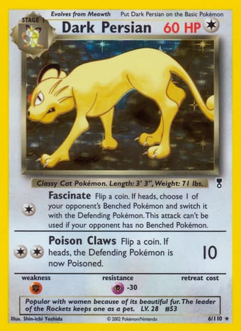 Dark Persian Legendary Collection Pokemon Card
