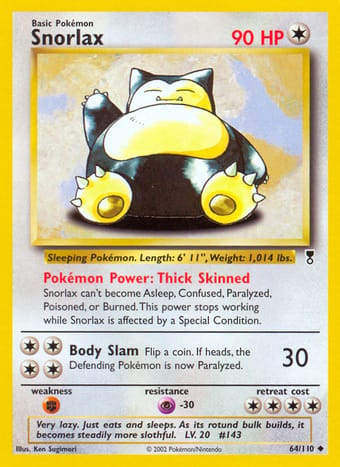 Snorlax Legendary Collection Pokemon Card