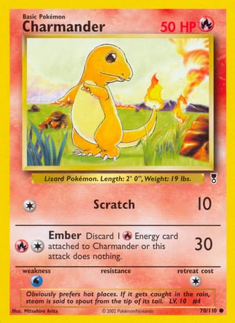 Charmander Legendary Collection Pokemon Card