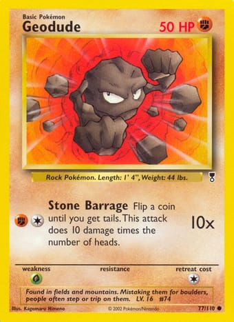 Geodude Legendary Collection Pokemon Card