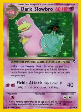 Dark Slowbro Legendary Collection Pokemon Card