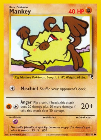 Mankey Legendary Collection Pokemon Card