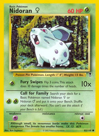 Nidoran♀ Legendary Collection Pokemon Card