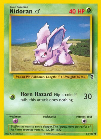 Nidoran♂ Legendary Collection Pokemon Card