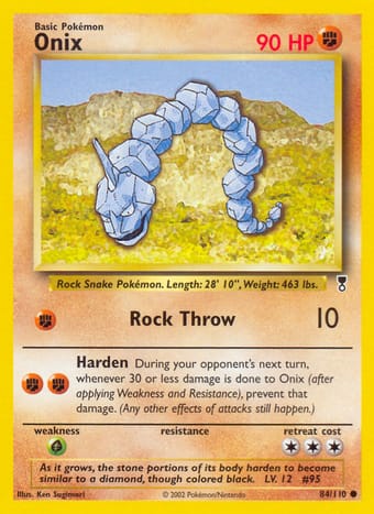 Onix Legendary Collection Pokemon Card