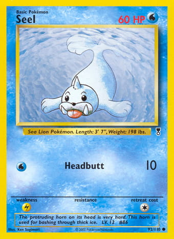 Seel Legendary Collection Pokemon Card