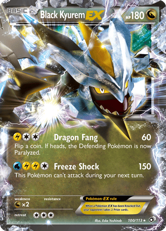 Black Kyurem-EX Legendary Treasures Pokemon Card