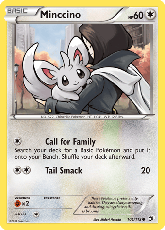 Minccino Legendary Treasures Pokemon Card